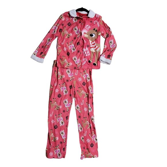 Rudolph the Red Nose Reindeer Girls Size M PJ Sleep Set 1100 - Picture 1 of 7